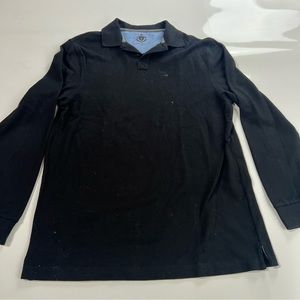 Trademark men’s black half button up shirt M m140-2